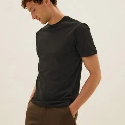 Cheapest 🧨 M&S Collection Men's T-shirts Pure Cotton Crew Neck T-Shirt 🎁 -Men's Holiday Clothes Sales SD 03 T28 5311M Y0 X EC 0