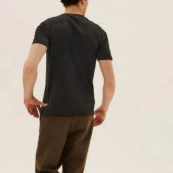 Cheapest 🧨 M&S Collection Men's T-shirts Pure Cotton Crew Neck T-Shirt 🎁 -Men's Holiday Clothes Sales SD 03 T28 5311M Y0 X EC 2