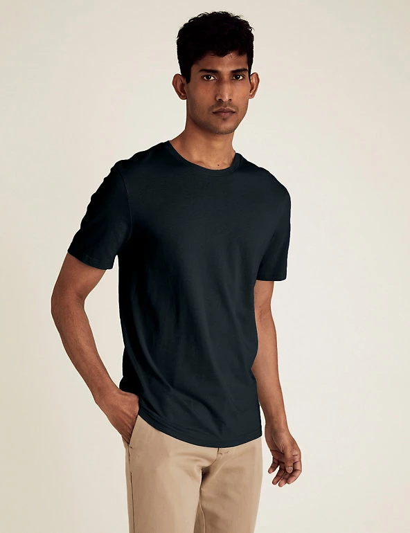 New ๐ M&S Collection Men's T-shirts Slim Fit Pure Cotton Crew Neck T-Shirt ๐คฉ 29 New ๐ M&S Collection Men's T-shirts Slim Fit Pure Cotton Crew Neck T-Shirt ๐คฉ - Image 29