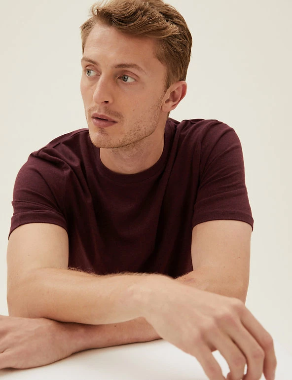 New ๐ M&S Collection Men's T-shirts Slim Fit Pure Cotton Crew Neck T-Shirt ๐คฉ 14 New ๐ M&S Collection Men's T-shirts Slim Fit Pure Cotton Crew Neck T-Shirt ๐คฉ - Image 14