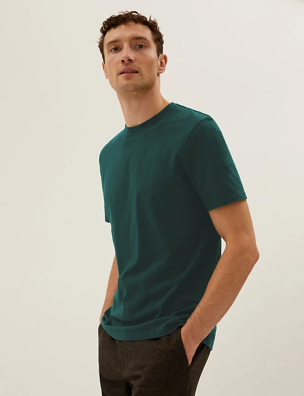 New ๐ M&S Collection Men's T-shirts Slim Fit Pure Cotton Crew Neck T-Shirt ๐คฉ 34 New ๐ M&S Collection Men's T-shirts Slim Fit Pure Cotton Crew Neck T-Shirt ๐คฉ - Image 34