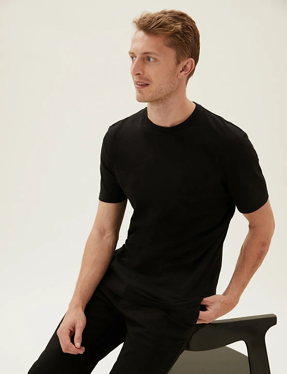 New ๐ M&S Collection Men's T-shirts Slim Fit Pure Cotton Crew Neck T-Shirt ๐คฉ 1 New ๐ M&S Collection Men's T-shirts Slim Fit Pure Cotton Crew Neck T-Shirt ๐คฉ