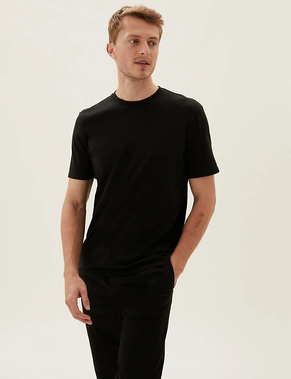 New ๐ M&S Collection Men's T-shirts Slim Fit Pure Cotton Crew Neck T-Shirt ๐คฉ 3 New ๐ M&S Collection Men's T-shirts Slim Fit Pure Cotton Crew Neck T-Shirt ๐คฉ - Image 3