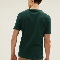 New 😀 M&S Collection Men's T-shirts Pure Cotton V-Neck T-Shirt 🛒 -Men's Holiday Clothes Sales SD 03 T28 5315M JE X EC 2
