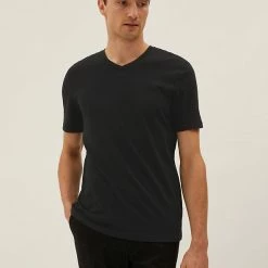 New 😀 M&S Collection Men's T-shirts Pure Cotton V-Neck T-Shirt 🛒 -Men's Holiday Clothes Sales SD 03 T28 5315M Y0 X EC 1