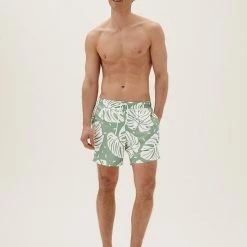 Best deal 🛒 M&S Collection Men's Swimwear Quick Dry Palm Print Swim Shorts ⌛ -Men's Holiday Clothes Sales SD 03 T28 7957M JC X EC 0