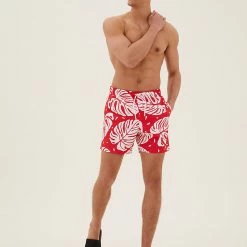 Best deal 🛒 M&S Collection Men's Swimwear Quick Dry Palm Print Swim Shorts ⌛