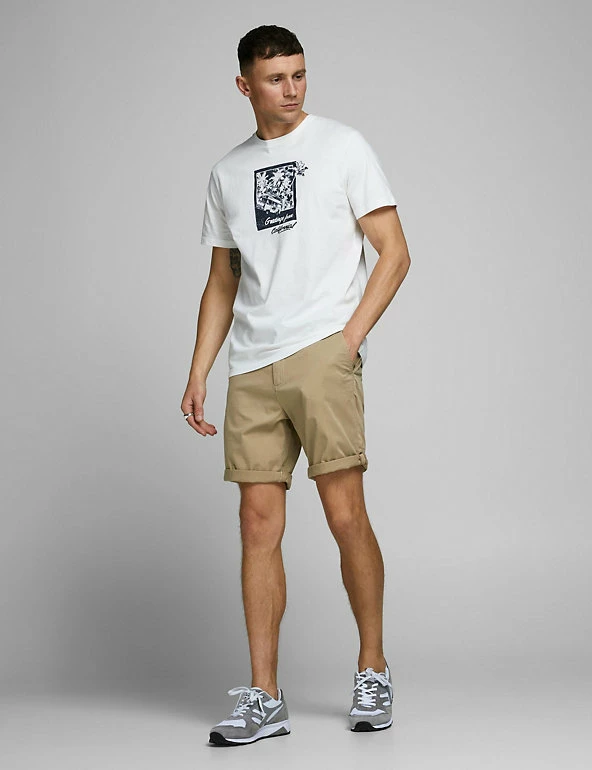 Discount ✔️ JACK & JONES Men's Shorts Regular Fit Chino Shorts 🌟 1 Discount ✔️ JACK & JONES Men's Shorts Regular Fit Chino Shorts 🌟