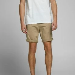 Discount ✔️ JACK & JONES Men's Shorts Regular Fit Chino Shorts 🌟 23 Discount ✔️ JACK & JONES Men's Shorts Regular Fit Chino Shorts 🌟 -Men's Holiday Clothes Sales SD 08 T18 3055 KH X EC 1