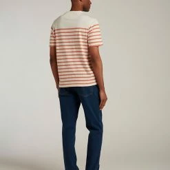 Wholesale 🎁 Farah Men's T-shirts Organic Cotton Striped T-Shirt 🌟 -Men's Holiday Clothes Sales SD 10 T18 2601 B4 X EC 1