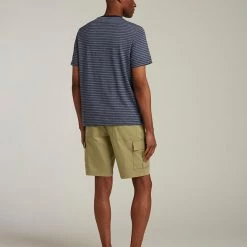 New 😍 Farah Men's T-shirts Cotton Rich Striped T-Shirt ⭐ -Men's Holiday Clothes Sales SD 10 T18 2602 E0 X EC 1