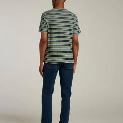 Brand new 👏 Farah Men's T-shirts Organic Cotton Striped T-Shirt ⭐ -Men's Holiday Clothes Sales SD 10 T18 2604 J4 X EC 1