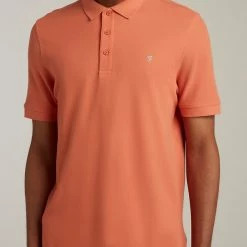 Hot Sale 🎉 Farah Men's Polo 👚 Shirts Organic Cotton Pique Polo 👚 Shirt 😀 -Men's Holiday Clothes Sales SD 10 T18 2605 B0 X EC 1