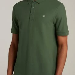 Hot Sale 🎉 Farah Men's Polo 👚 Shirts Organic Cotton Pique Polo 👚 Shirt 😀 -Men's Holiday Clothes Sales SD 10 T18 2605 J0 X EC 1