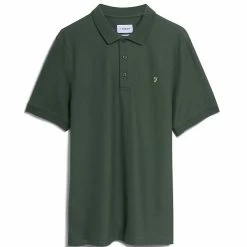 Hot Sale 🎉 Farah Men's Polo 👚 Shirts Organic Cotton Pique Polo 👚 Shirt 😀 -Men's Holiday Clothes Sales SD 10 T18 2605 J0 X EC 90