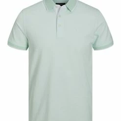 Discount ⭐ JACK & JONES Men's Polo 👕 Shirts Slim Fit Pure Cotton Tipped Polo 👕 Shirt 👏 -Men's Holiday Clothes Sales SD 10 T18 3000 RG X EC 90