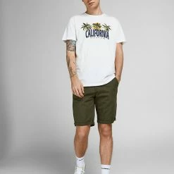 Discount ✔️ JACK & JONES Men's Shorts Regular Fit Chino Shorts 🌟 32 Discount ✔️ JACK & JONES Men's Shorts Regular Fit Chino Shorts 🌟 -Men's Holiday Clothes Sales SD 10 T18 3055 XW X EC 3