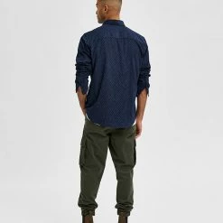 Best deal ✨ SELECTED HOMME Casual 👚 Shirts Slim Fit Pure Cotton Check Overshirt ⭐ -Men's Holiday Clothes Sales SD 10 T18 7244 F4 X EC 2