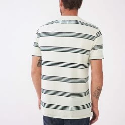 Flash Sale 🔥 White Stuff Men's T-shirts Pure Cotton Striped Crew Neck T-Shirt 🤩 -Men's Holiday Clothes Sales SD 10 T19 1710 NB X EC 2