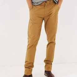 Hot Sale 🌟 FatFace Men's Trousers Slim Fit Cotton Rich Stretch Chinos ❤️ -Men's Holiday Clothes Sales SD 10 T19 5702 SU X EC 0