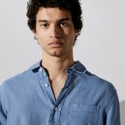 Cheap 🎁 JAEGER Casual 👕 Shirts Luxury Pure Linen Overhead 👕 Shirt ✔️ -Men's Holiday Clothes Sales SD 10 T62 1209C E0 X EC 2