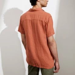 Promo 🧨 JAEGER Casual 👕 Shirts Luxury Pure Linen Revere 👕 Shirt 🛒 -Men's Holiday Clothes Sales SD 10 T62 1210C CJ X EC 3