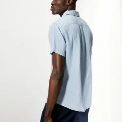 Wholesale 😍 JAEGER Casual 👕 Shirts Luxury Pure Linen Short Sleeve 👕 Shirt 🎁 -Men's Holiday Clothes Sales SD 10 T62 1215C E1 X EC 3