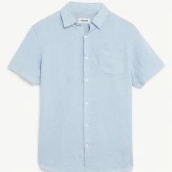 Wholesale 😍 JAEGER Casual 👕 Shirts Luxury Pure Linen Short Sleeve 👕 Shirt 🎁 -Men's Holiday Clothes Sales SD 10 T62 1215C E1 X EC 90