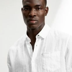 Wholesale 😍 JAEGER Casual 👕 Shirts Luxury Pure Linen Short Sleeve 👕 Shirt 🎁 -Men's Holiday Clothes Sales SD 10 T62 1215C Z0 X EC 2