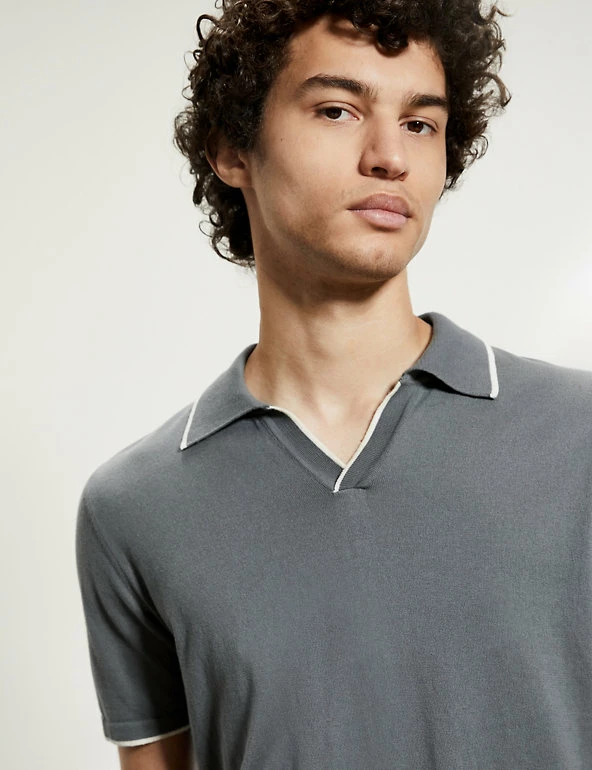 Brand new ๐ JAEGER Men's Knitted Polo ๐ Shirts Pure Cotton Tipped Knitted Polo ๐ Shirt ๐ 4 Brand new ๐ JAEGER Men's Knitted Polo ๐ Shirts Pure Cotton Tipped Knitted Polo ๐ Shirt ๐ - Image 4