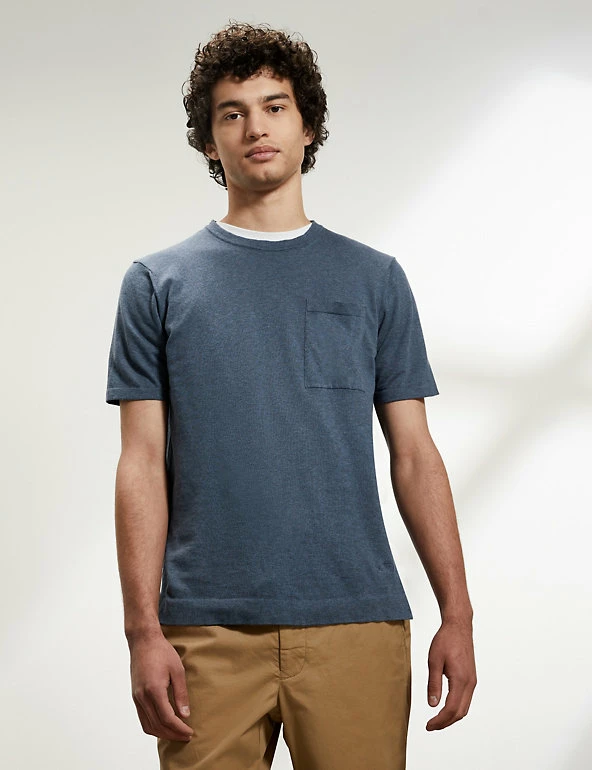 Discount ๐ JAEGER Men's T-shirts Pure Cotton Knitted T-Shirt ๐ 15 Discount ๐ JAEGER Men's T-shirts Pure Cotton Knitted T-Shirt ๐ - Image 15