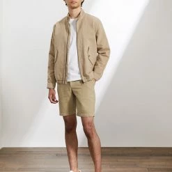 Cheap ✨ JAEGER Men's Shorts Linen And Cotton Single Pleat Shorts 💯 -Men's Holiday Clothes Sales SD 10 T62 2608C SS X EC 0