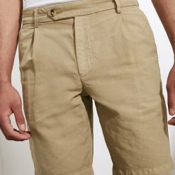 Cheap ✨ JAEGER Men's Shorts Linen And Cotton Single Pleat Shorts 💯 -Men's Holiday Clothes Sales SD 10 T62 2608C SS X EC 2