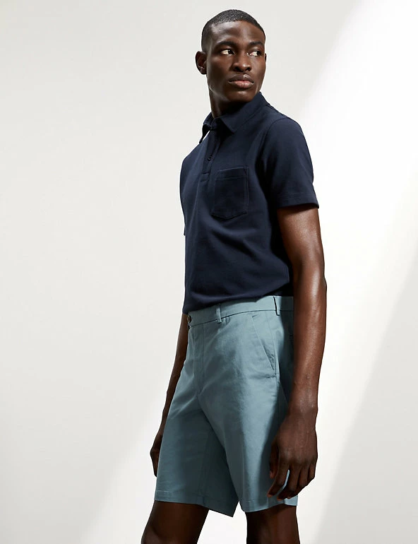 Discount 😍 JAEGER Men's Shorts Cotton Stretch Chino Shorts 🎁 3 Discount 😍 JAEGER Men's Shorts Cotton Stretch Chino Shorts 🎁 - Image 3