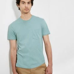 Coupon 🥰 JAEGER Men's T-shirts Cotton And Linen Crew Neck T-Shirt 🎁 -Men's Holiday Clothes Sales SD 10 T62 3827C CF X EC 1