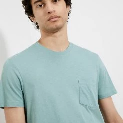 Coupon 🥰 JAEGER Men's T-shirts Cotton And Linen Crew Neck T-Shirt 🎁 -Men's Holiday Clothes Sales SD 10 T62 3827C CF X EC 2