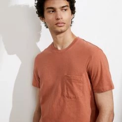 Coupon 🥰 JAEGER Men's T-shirts Cotton And Linen Crew Neck T-Shirt 🎁 -Men's Holiday Clothes Sales SD 10 T62 3827C CJ X EC 2